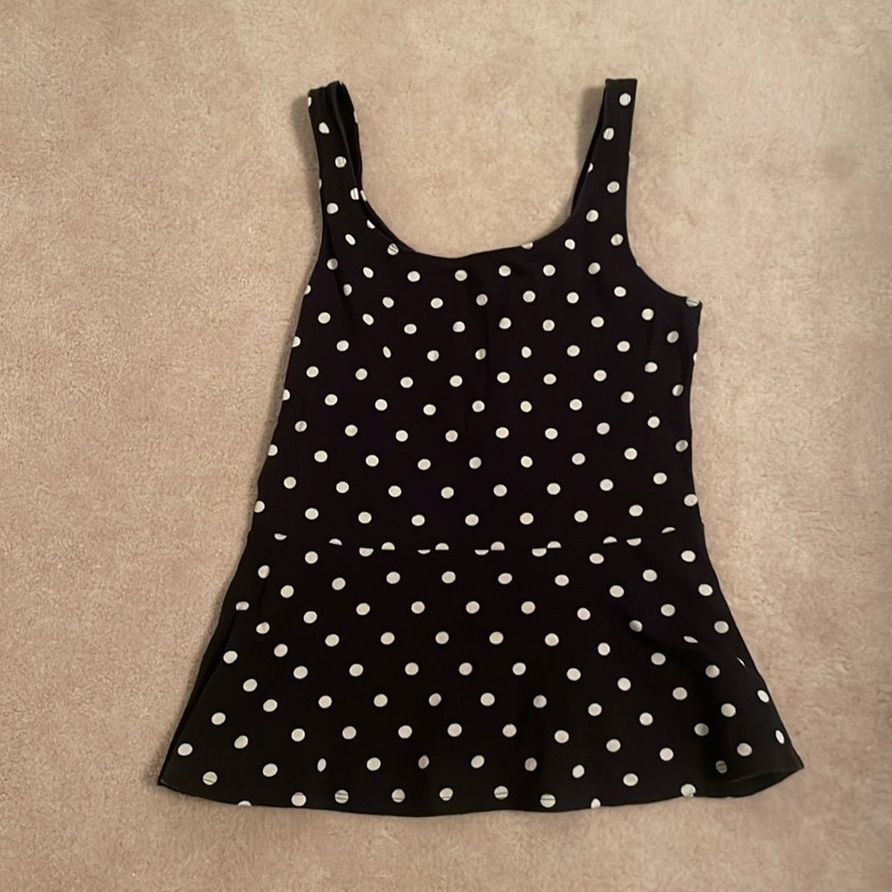 Navy blue Express tank top with zipper